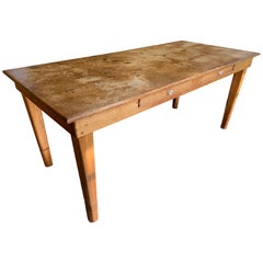 Vintage French Farmhouse Table Desk Writing Table Plat Wine Tasting