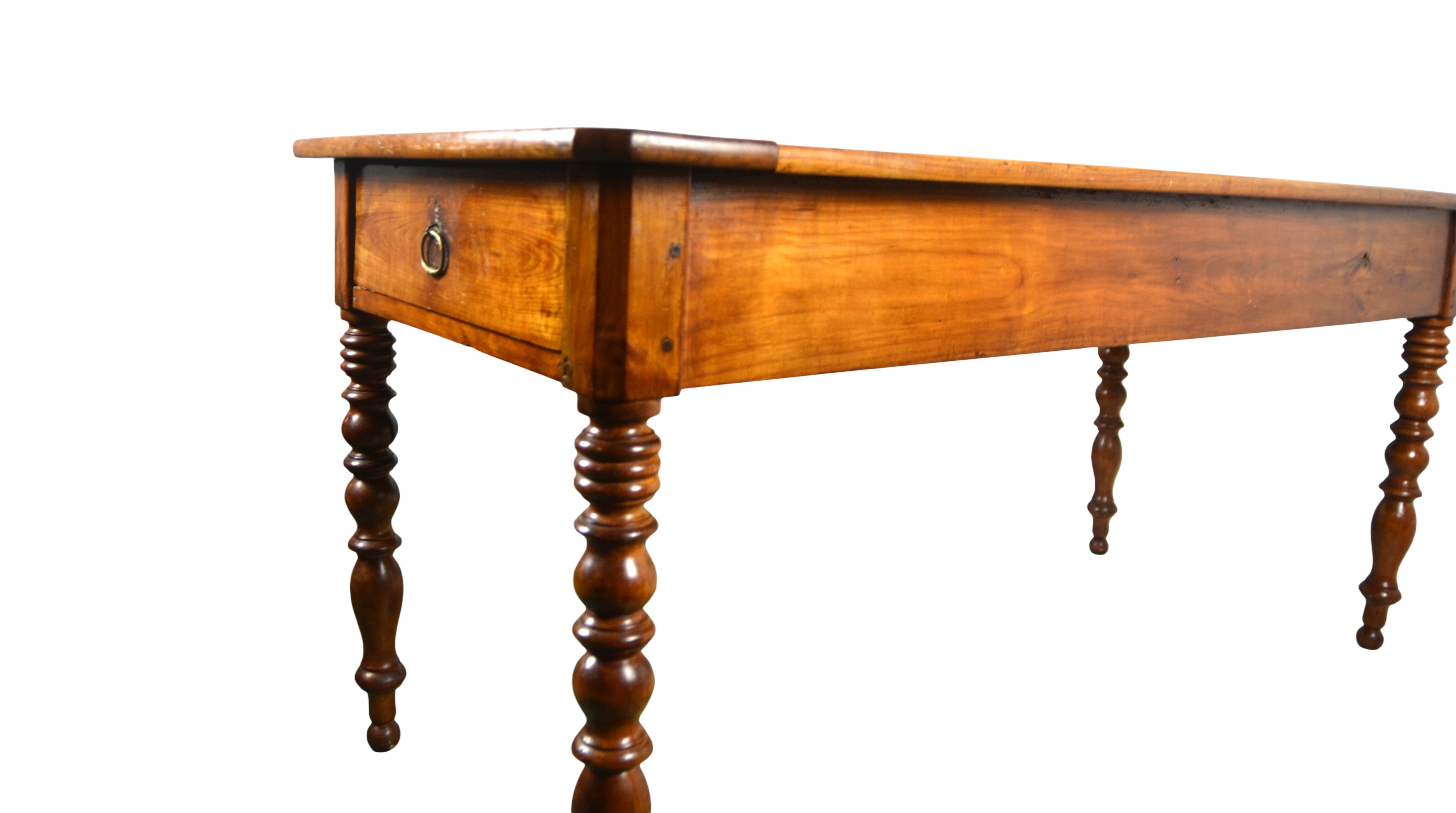 French Farmhouse Table in Fruitwood c.1835 In Good Condition In Pomona, CA