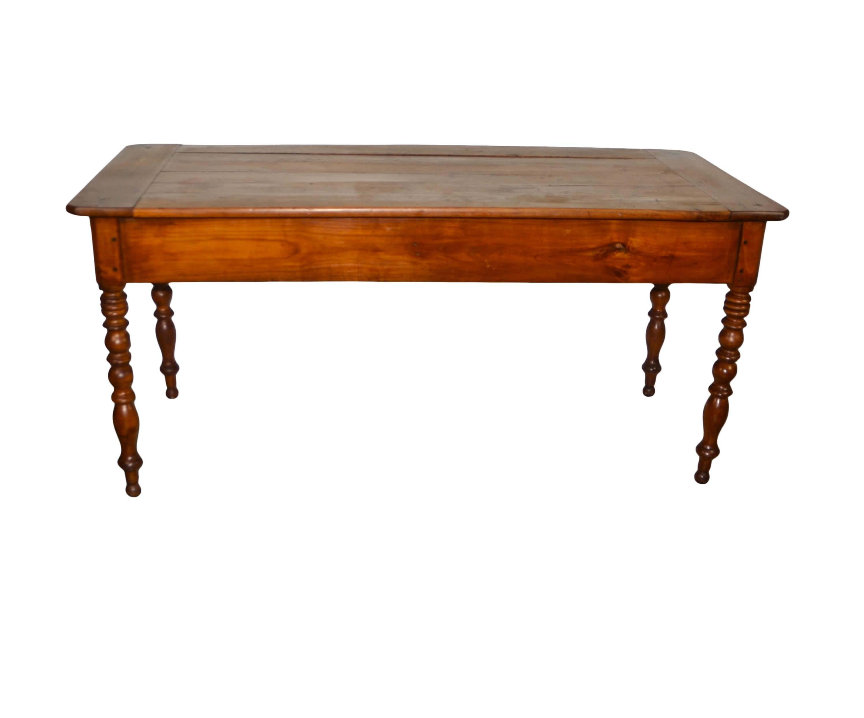 Mid-19th Century French Farmhouse Table in Fruitwood c.1835