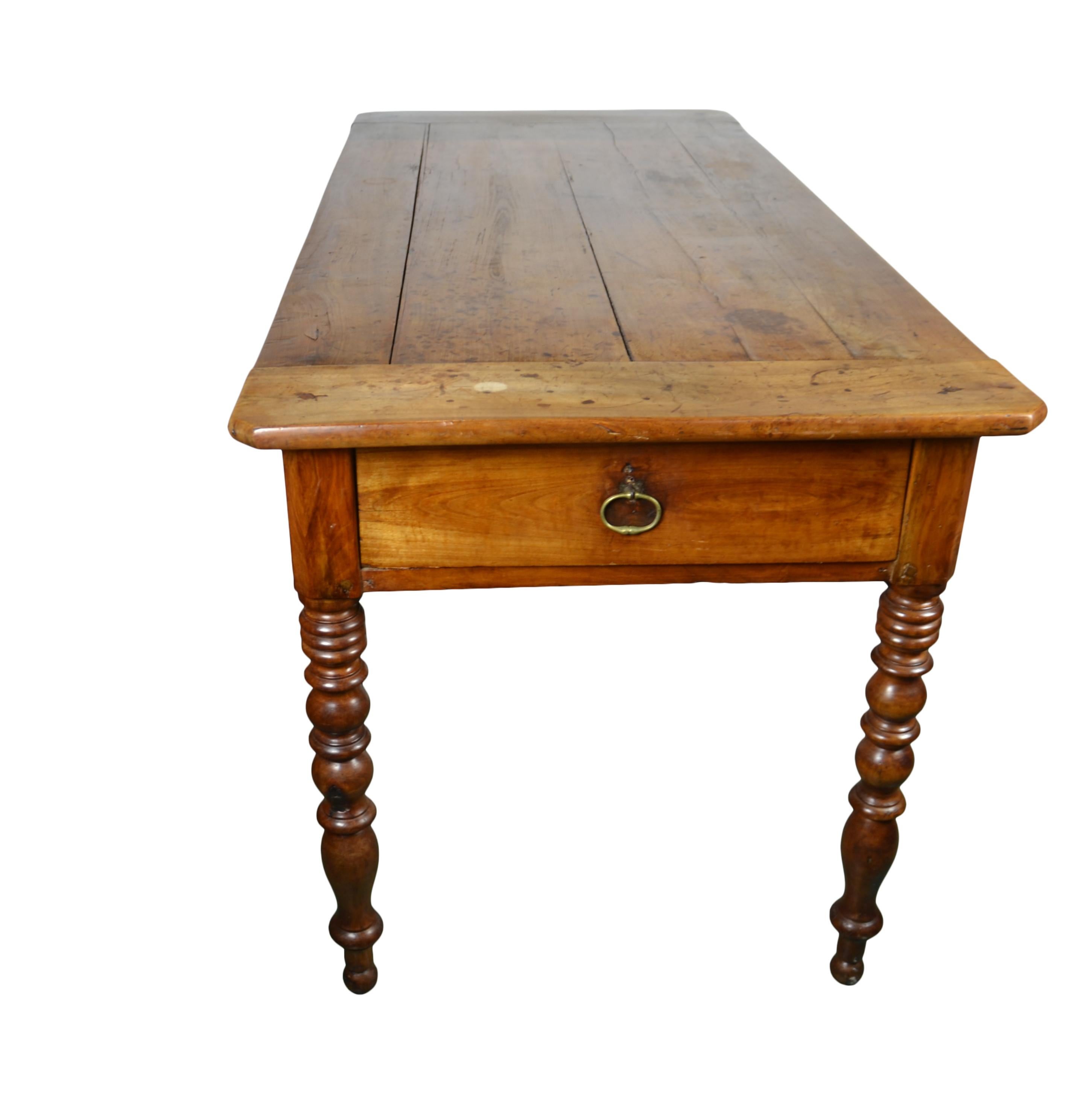 French Farmhouse Table in Fruitwood c.1835 3