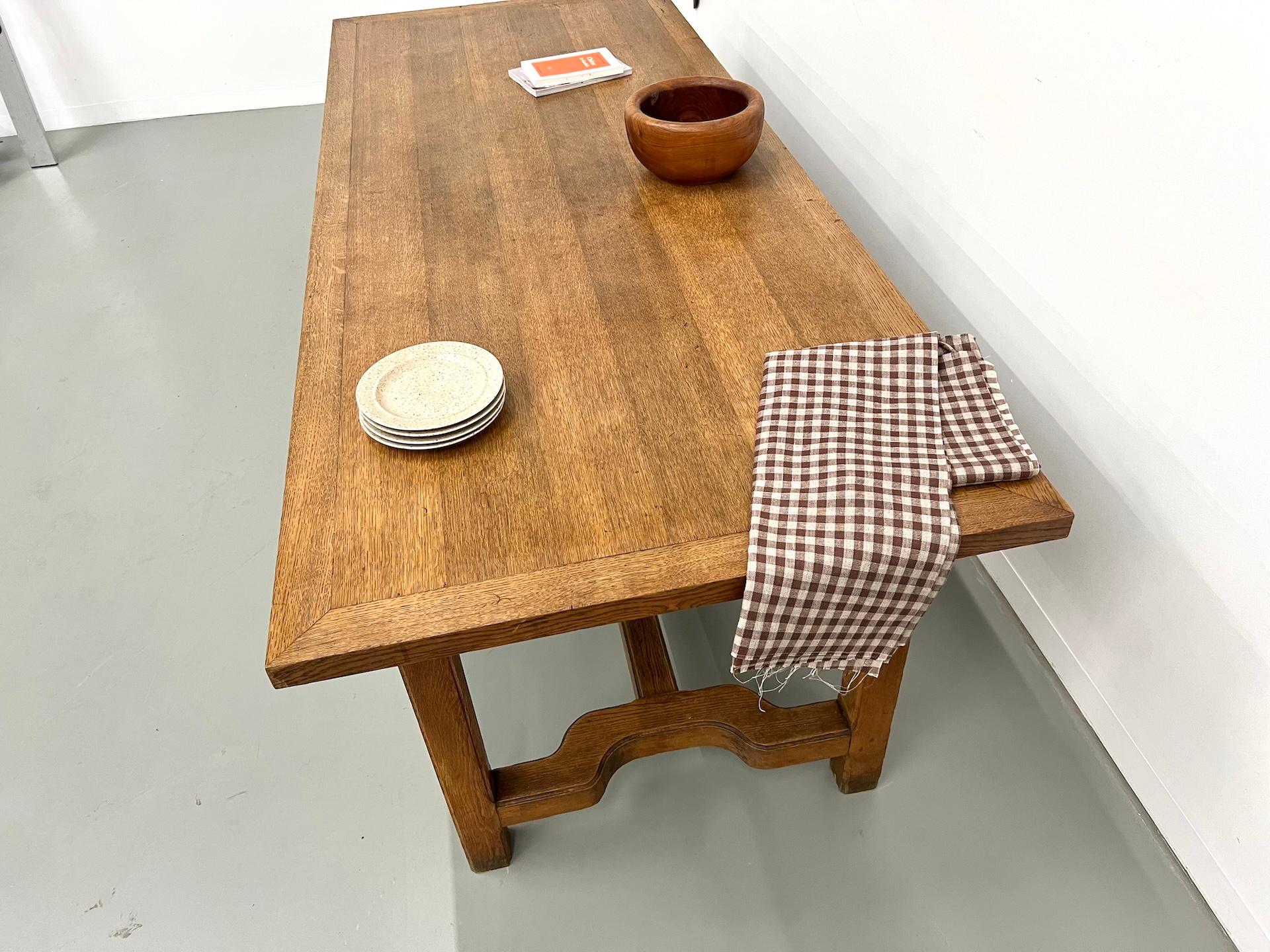 French Farmhouse table in oak from the 1950s For Sale 5