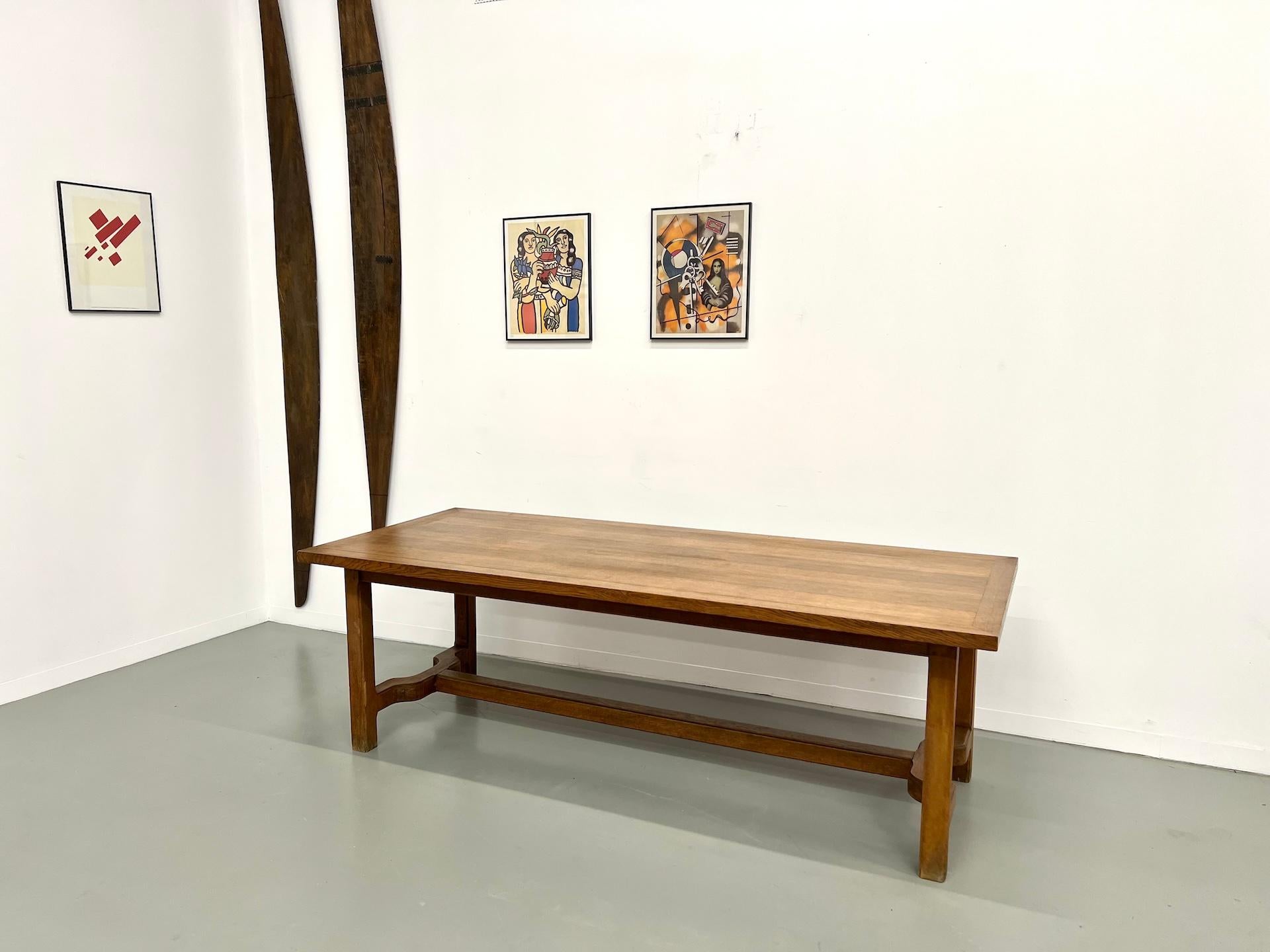 French Farmhouse table in oak from the 1950s For Sale 9
