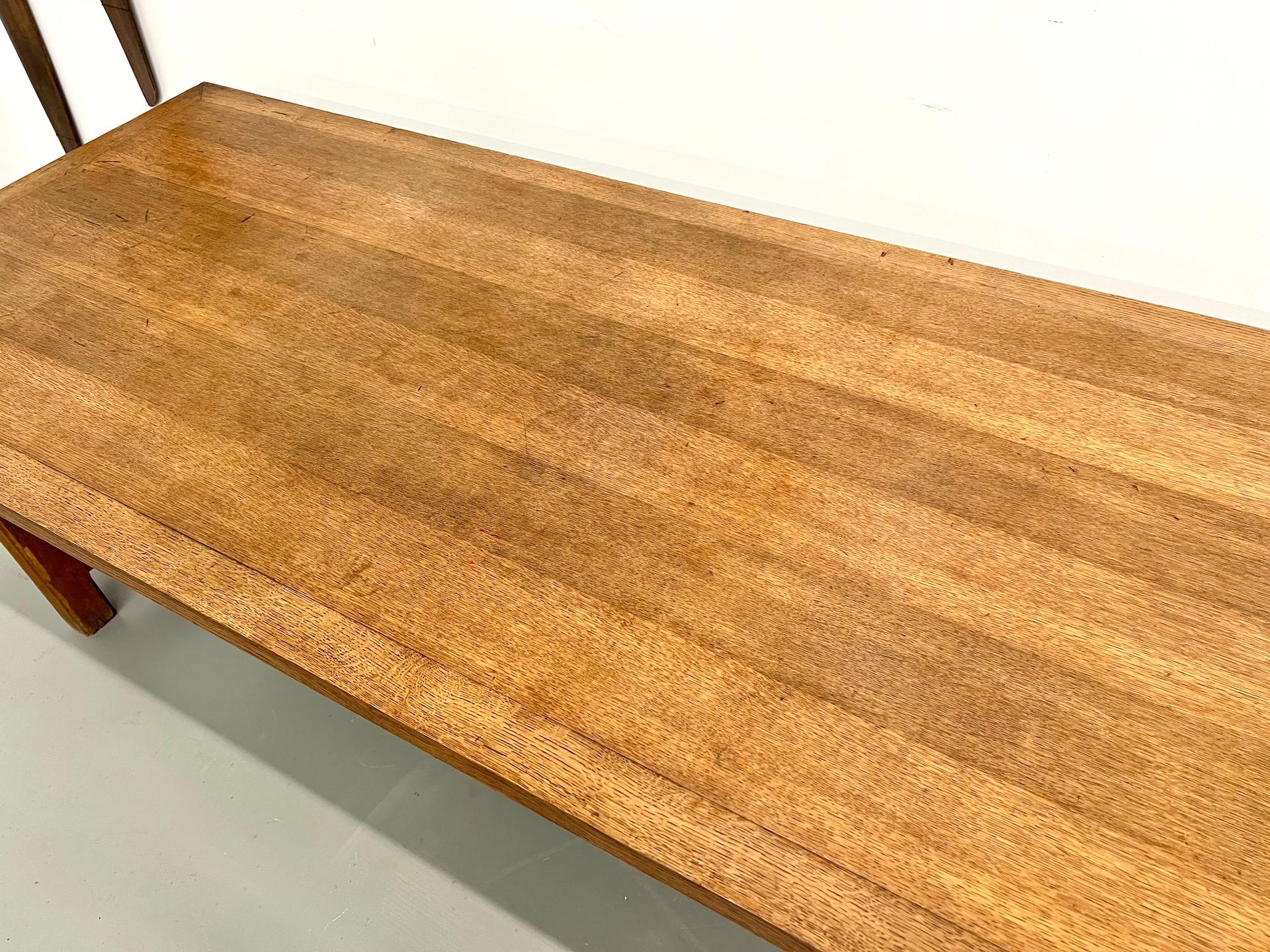 French Farmhouse table in oak from the 1950s For Sale 11