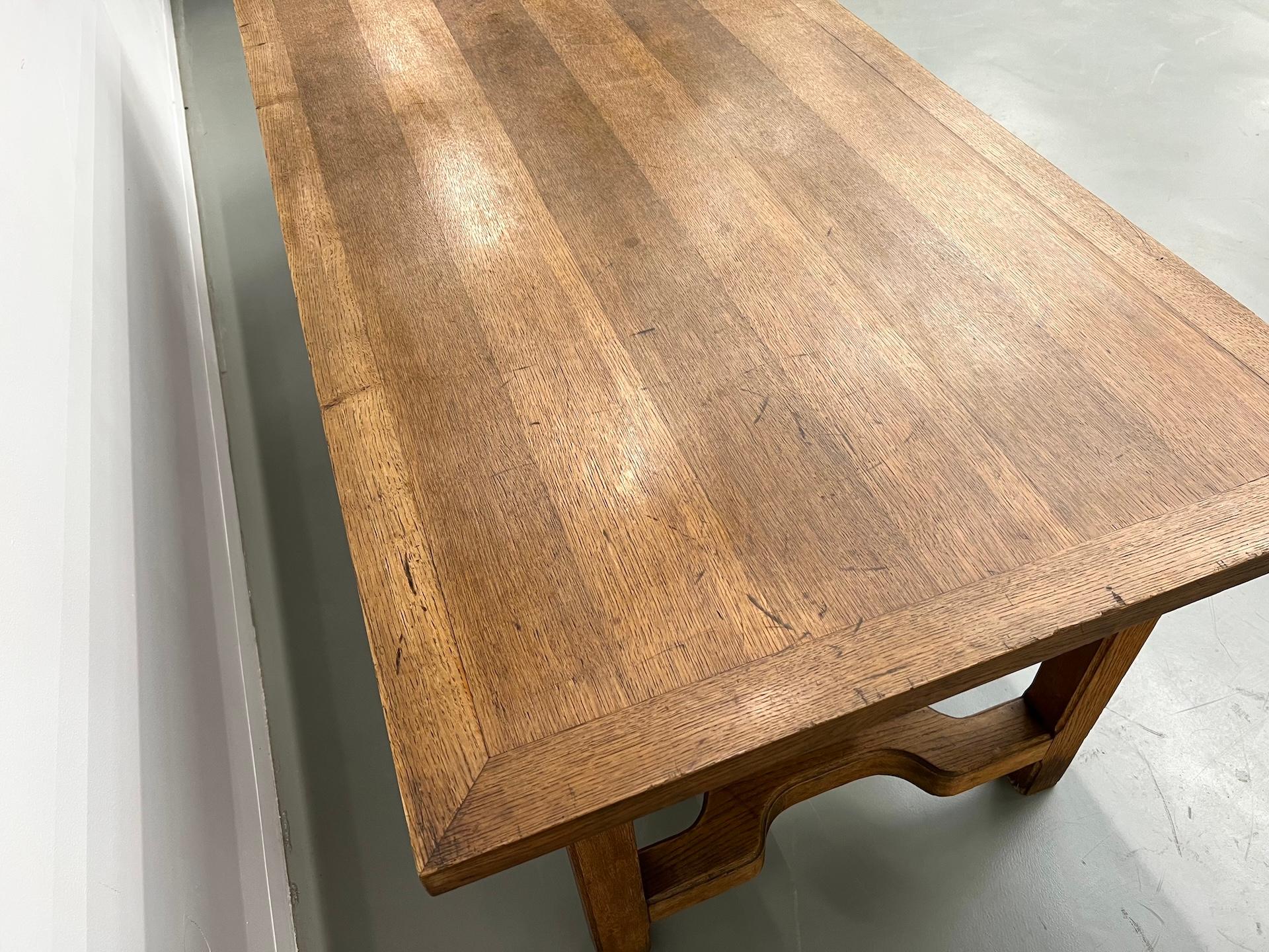 French Farmhouse table in oak from the 1950s For Sale 13