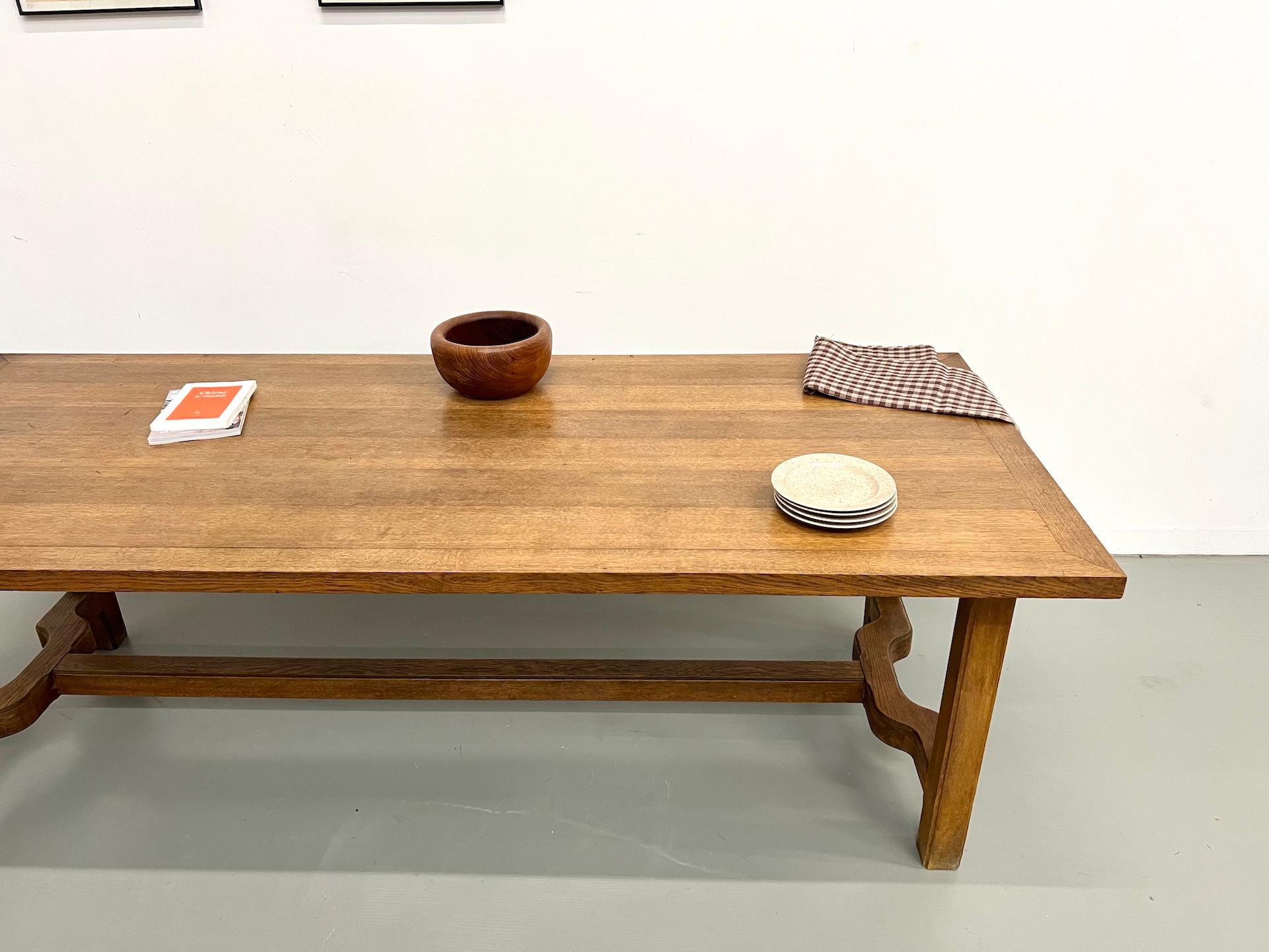 Mid-20th Century French Farmhouse table in oak from the 1950s For Sale
