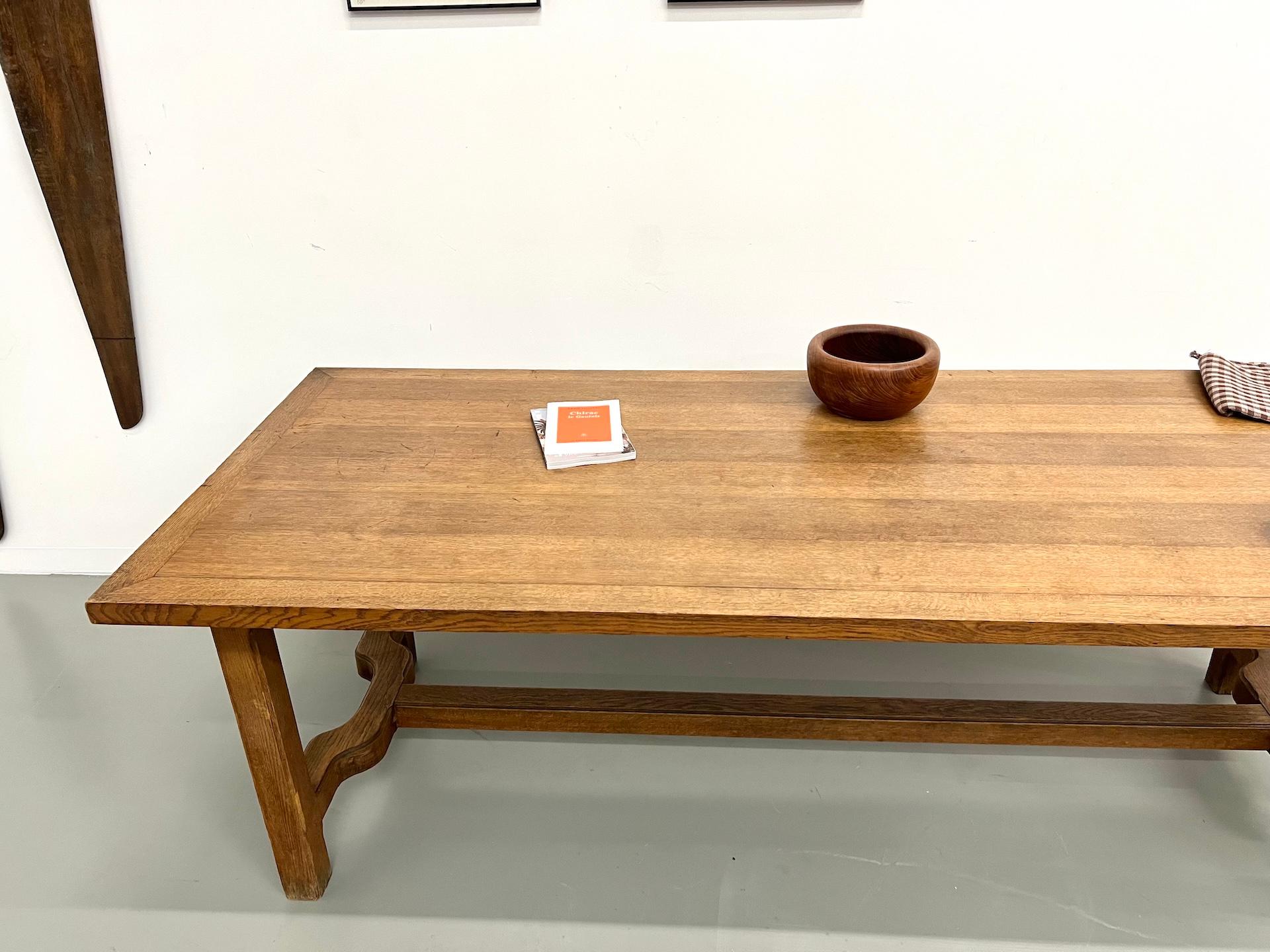 Oak French Farmhouse table in oak from the 1950s For Sale