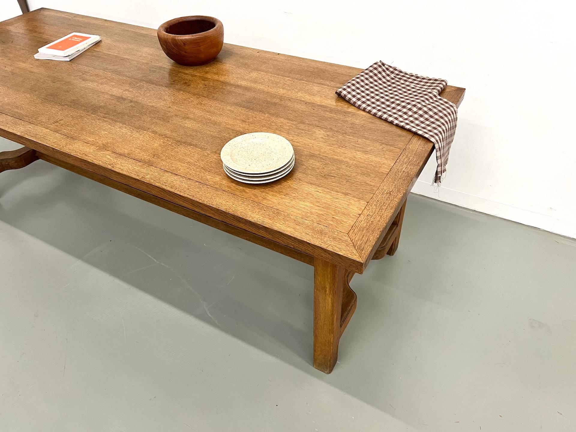 French Farmhouse table in oak from the 1950s For Sale 1