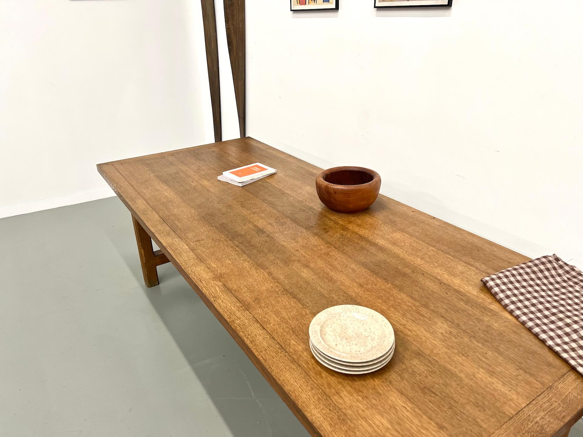French Farmhouse table in oak from the 1950s For Sale 2