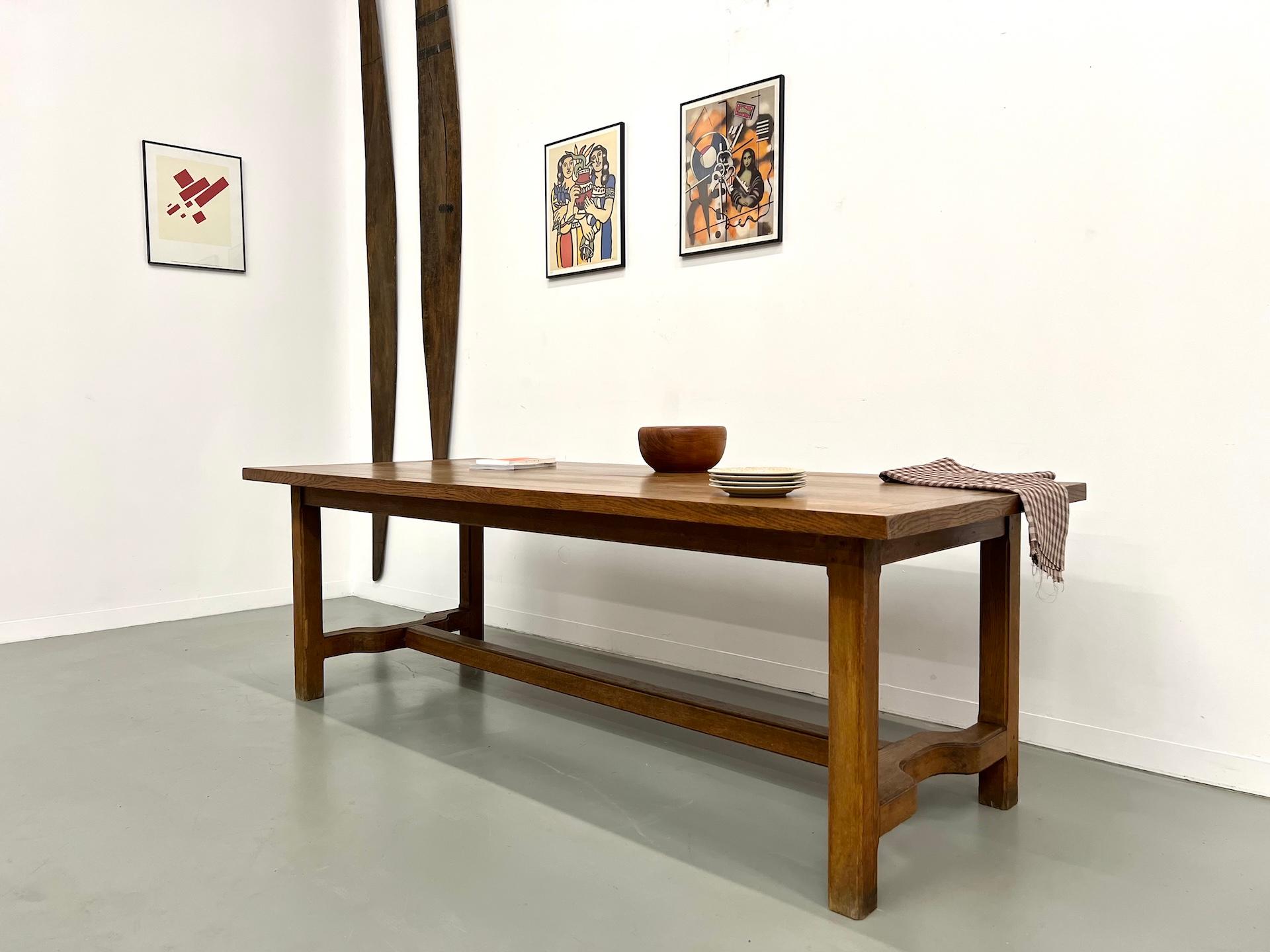 French Farmhouse table in oak from the 1950s For Sale 3
