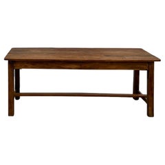 Table de ferme française en pin massif des années 1950