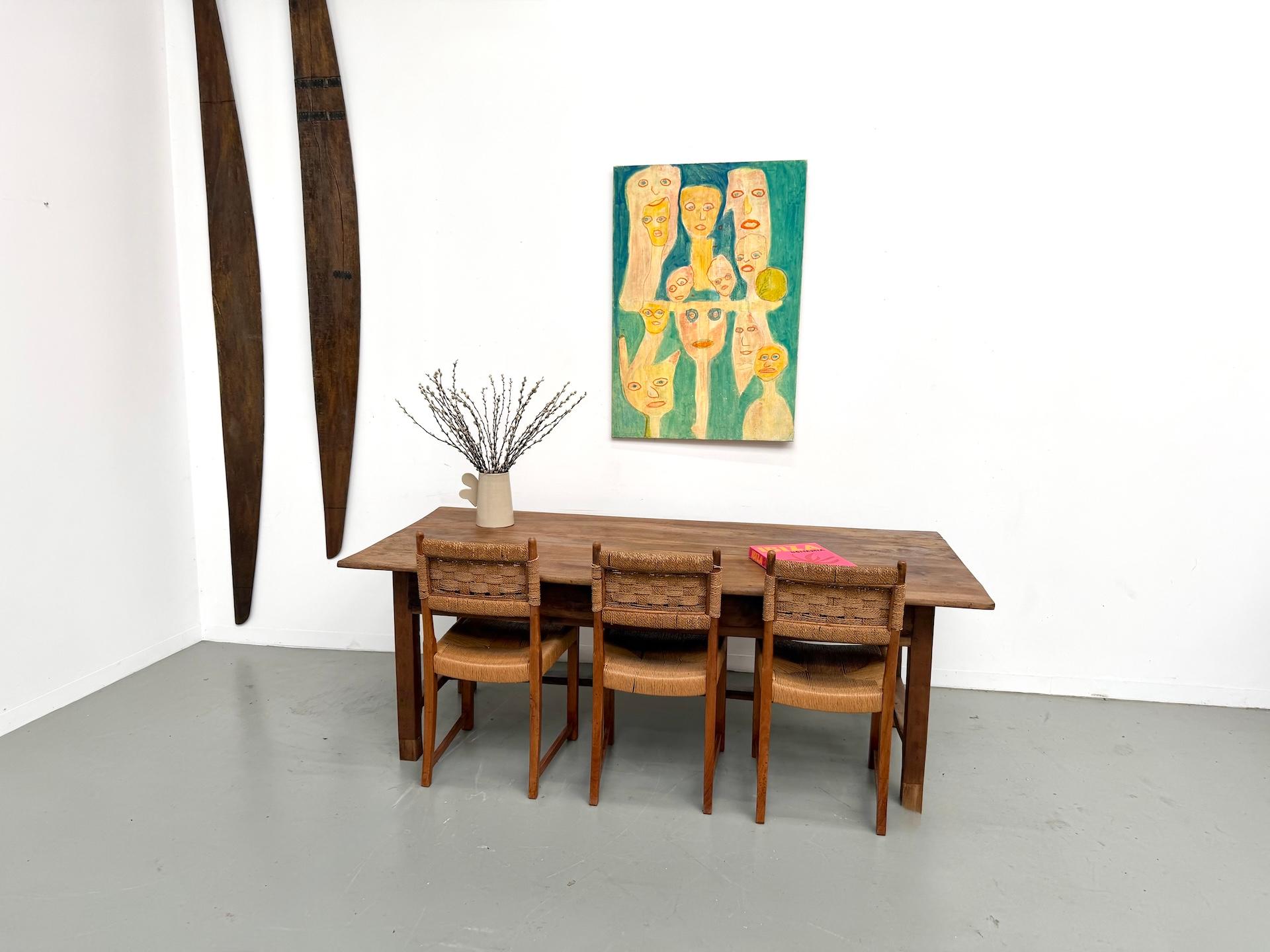 French farmhouse table in solid walnut, circa 1920 For Sale 7