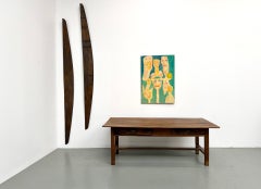 French farmhouse table in solid walnut, circa 1920