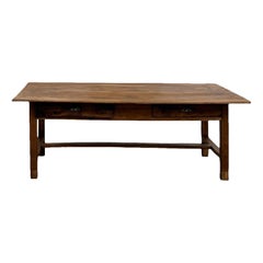 French farmhouse table in solid walnut, circa 1920