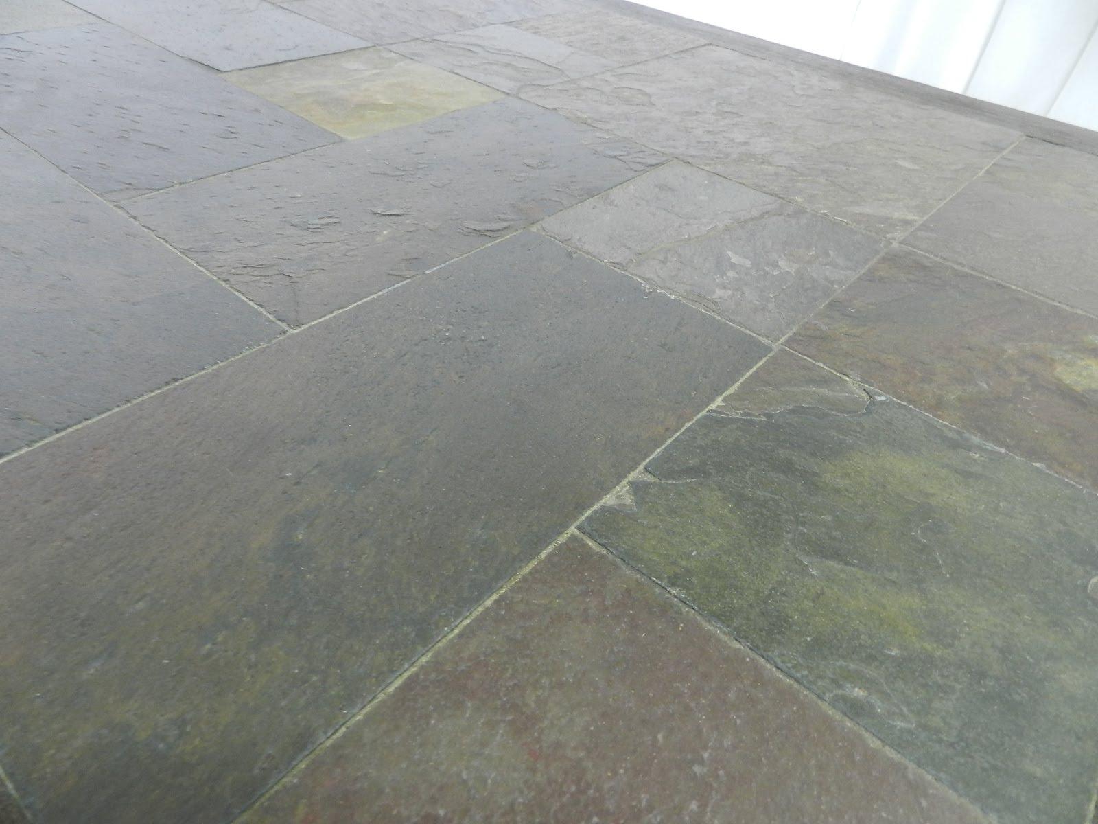 French Farmhouse Table Refectory Shaker Style Stone Tiled Top Early 20th Century In Good Condition In Labrit, Landes