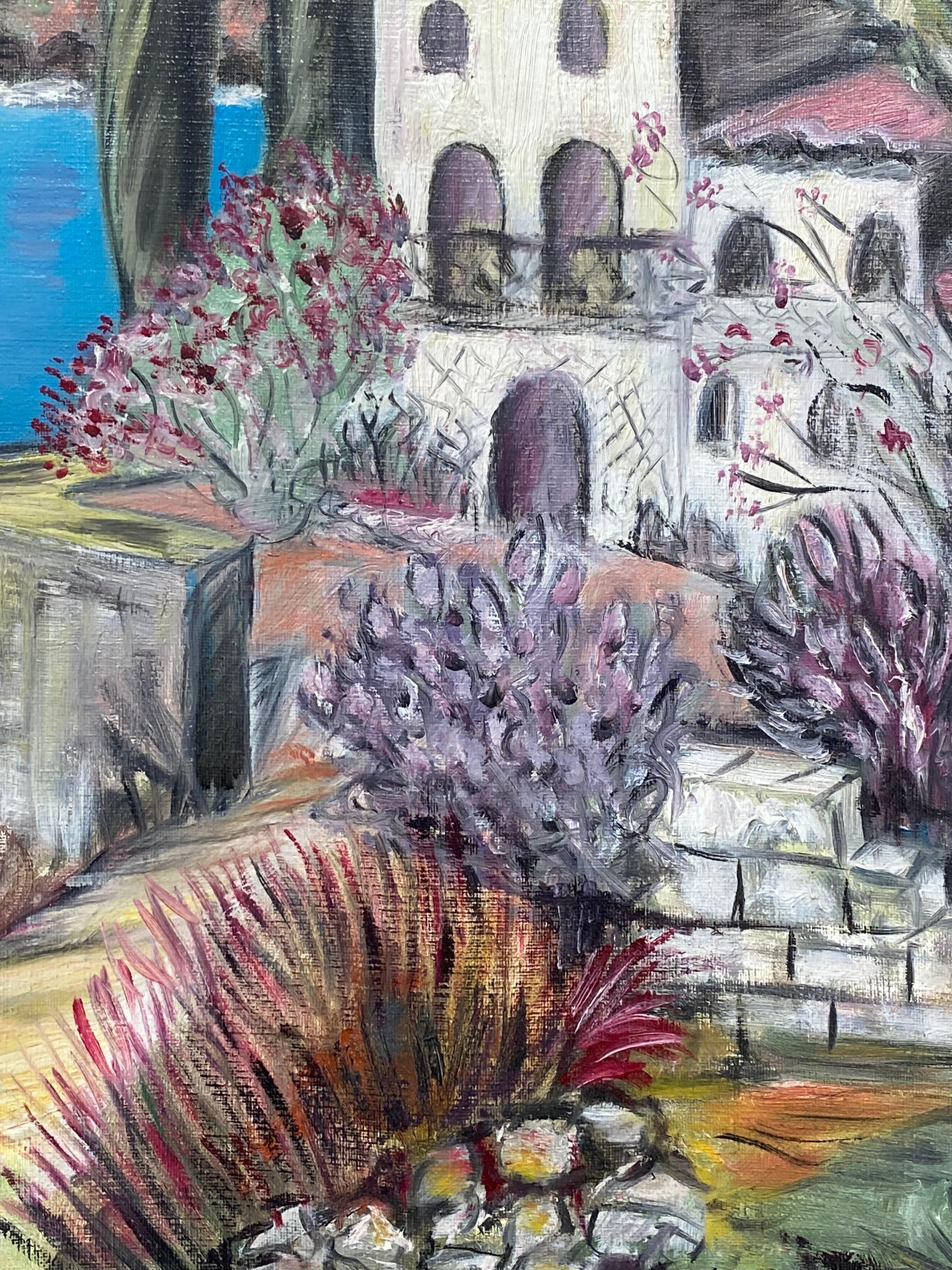 Farbenfrohes Ölgemälde der Provence Cote d'Azur der französischen Moderne des 20. Jahrhunderts (Fauvismus), Painting, von French Fauvist