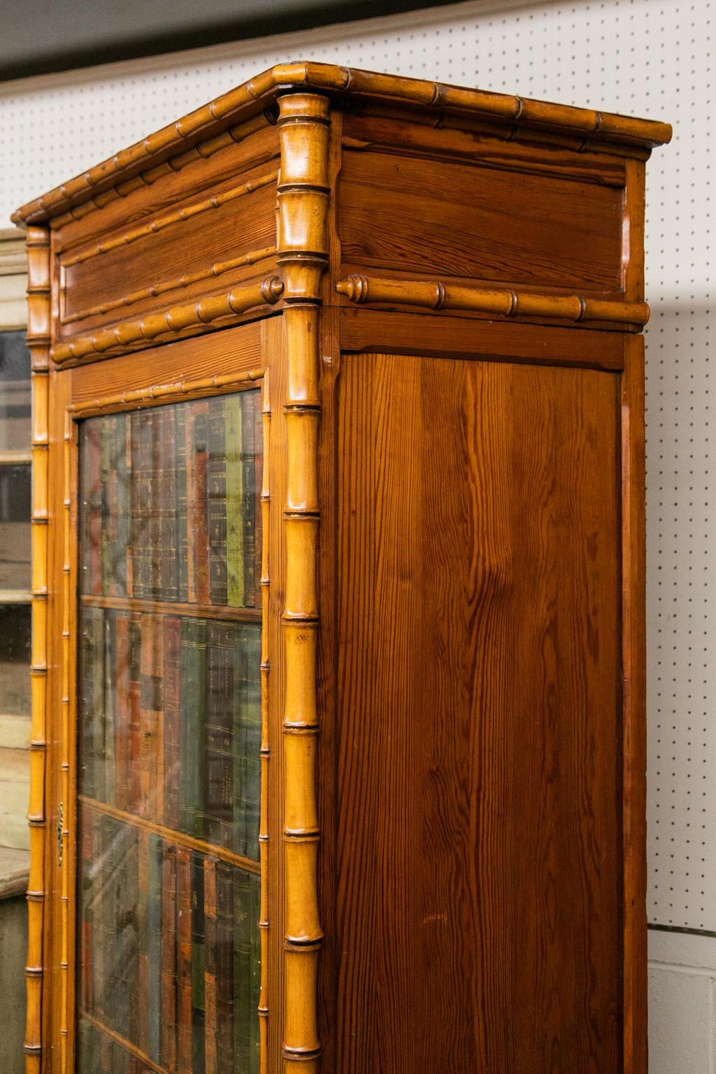 French Faux Bamboo Armoire 2