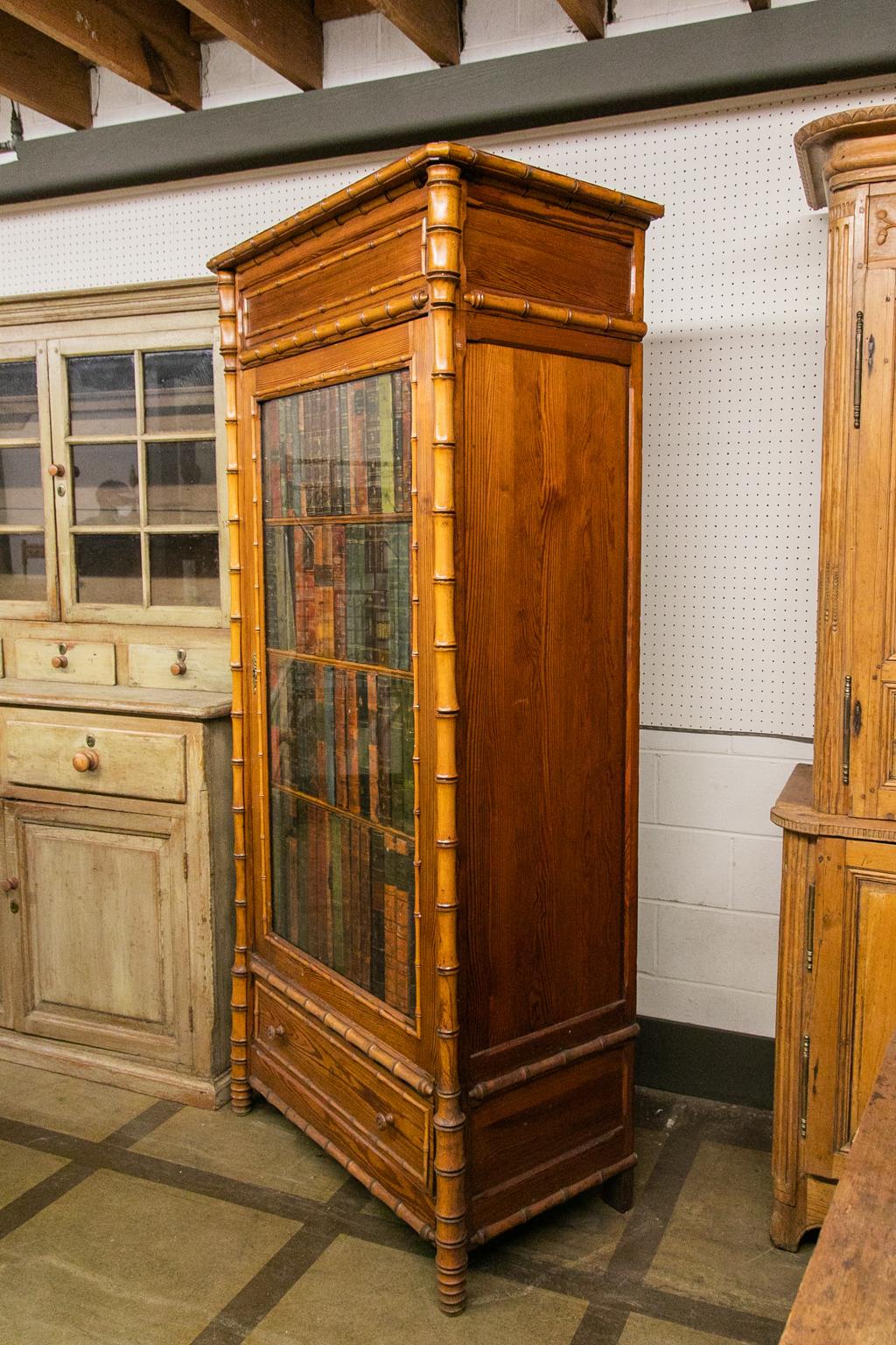 French Faux Bamboo Armoire 1
