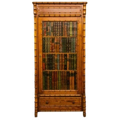 French Faux Bamboo Armoire