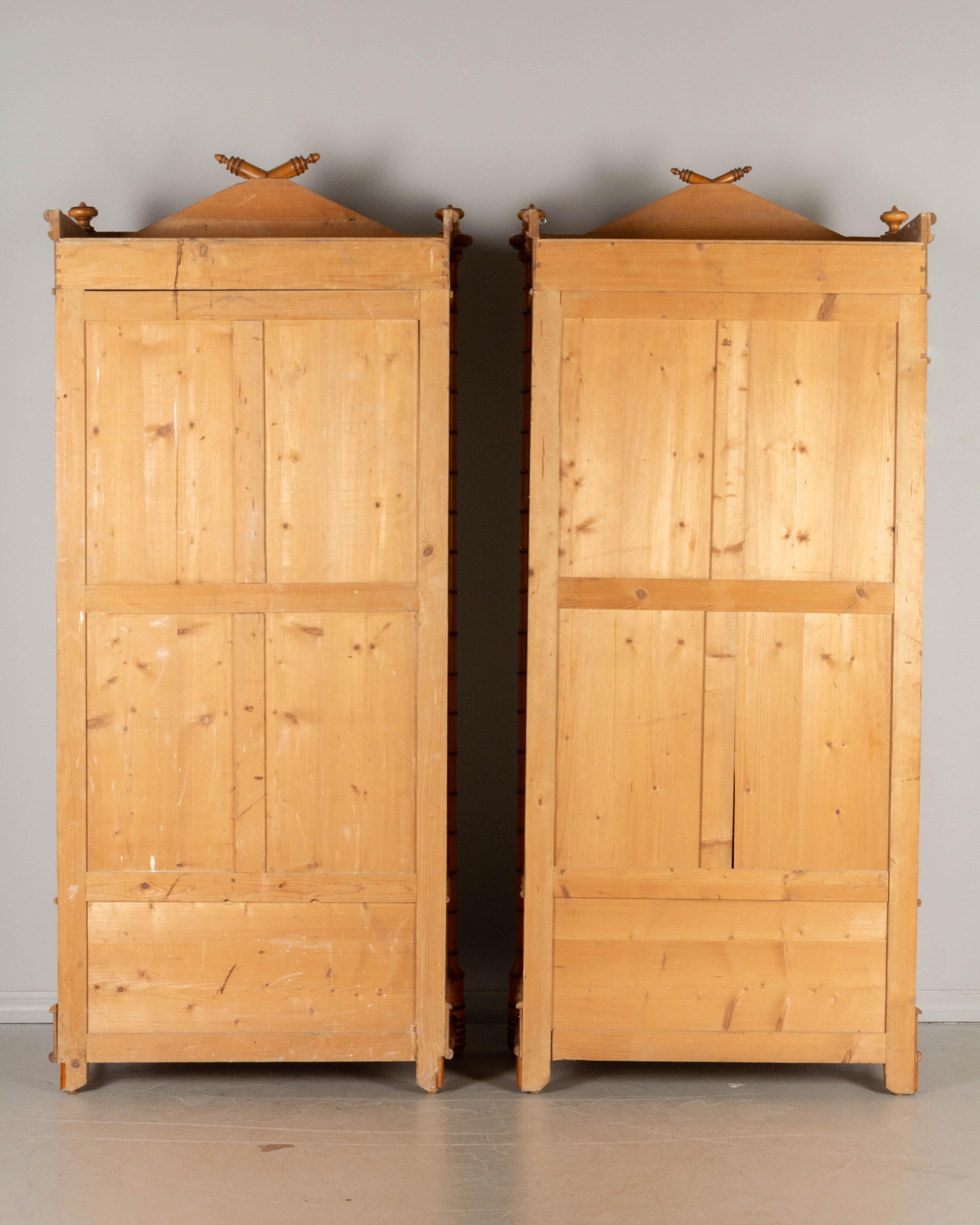 French Faux Bamboo Armoires, a Pair 5
