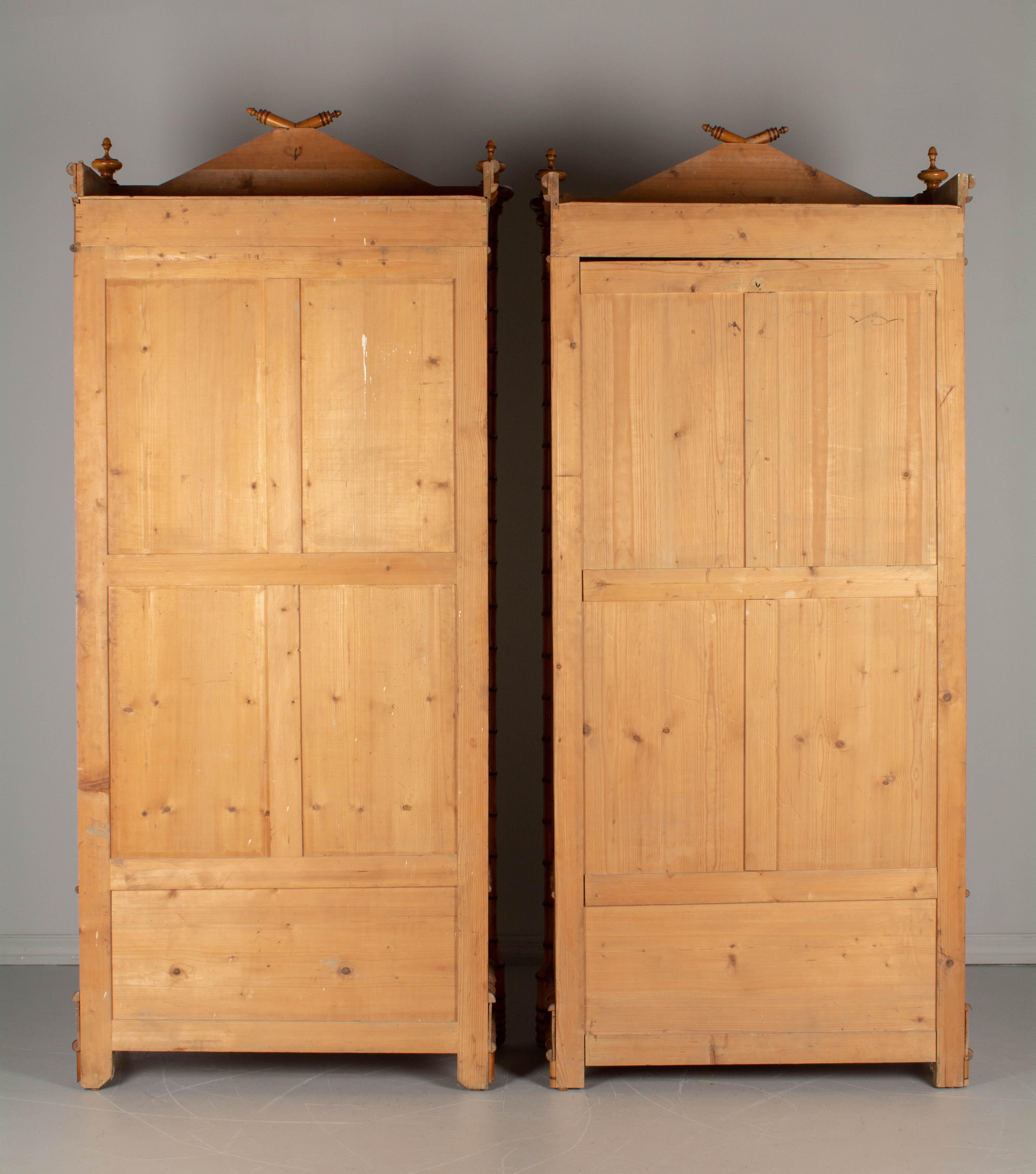 French Faux Bamboo Armoires, a Pair 5