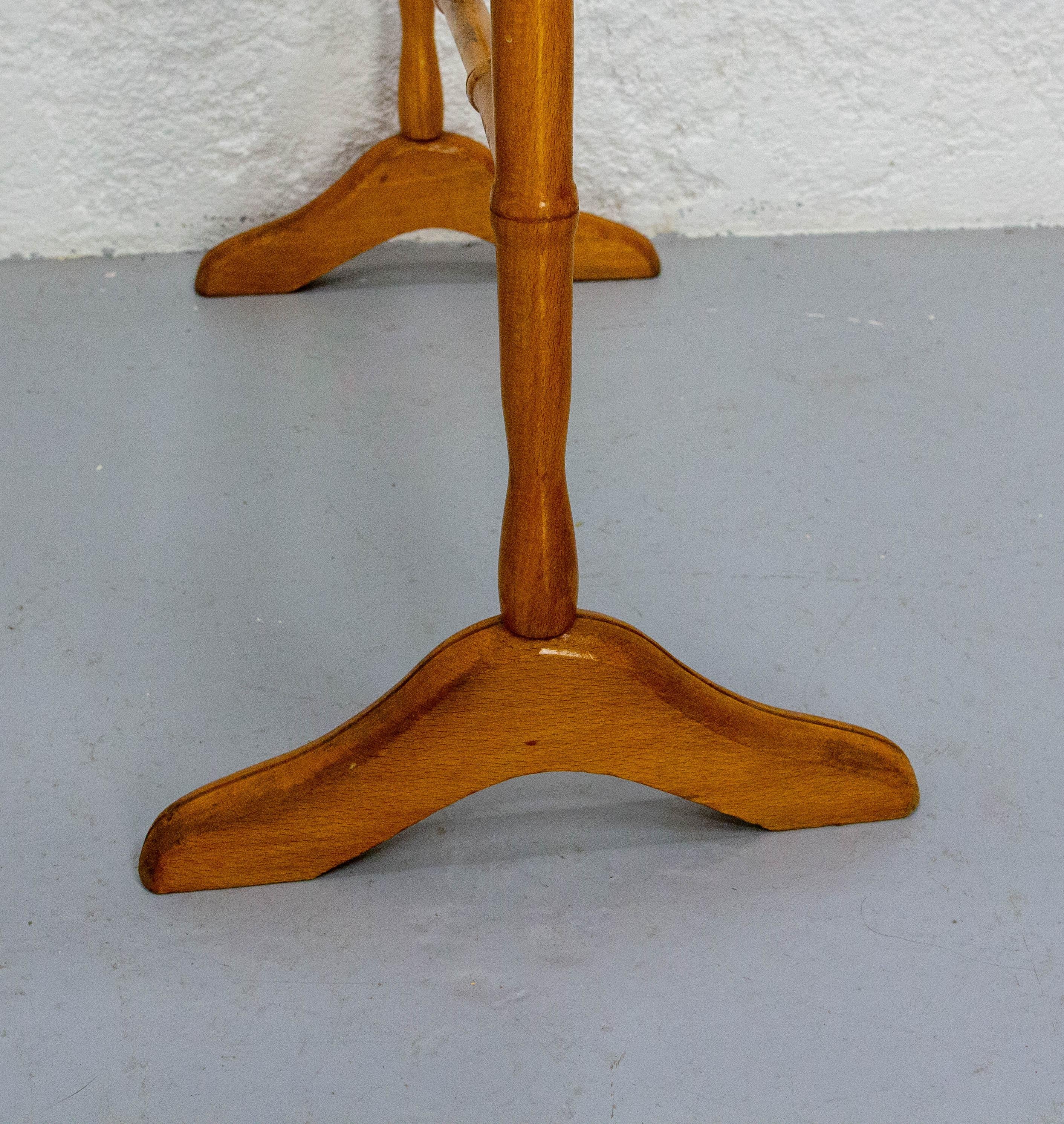 French Faux Bamboo Beech Towel Rack, circa 1950 2