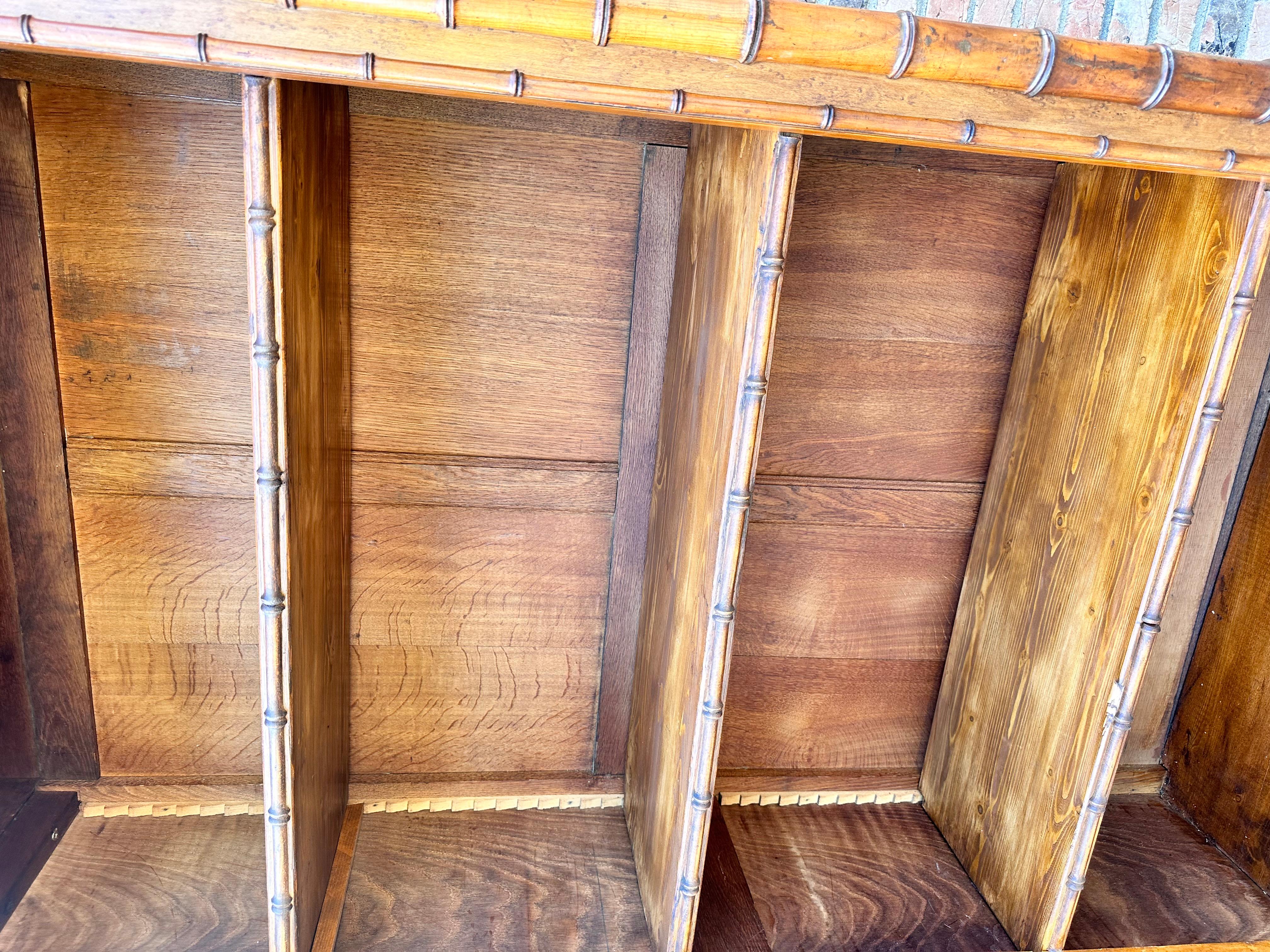 French Faux Bamboo Bookcase In Excellent Condition For Sale In Nashville, TN