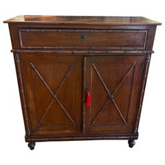 French Faux Bamboo Cabinet