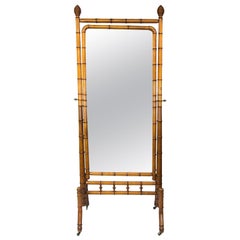 Miroir chevalier en faux bambou français