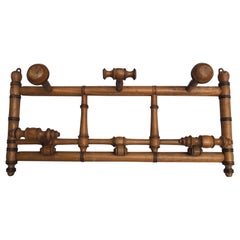 French Faux Bamboo Coat Rack, circa 1900