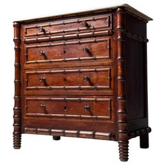 French Faux Bamboo Commode 1900