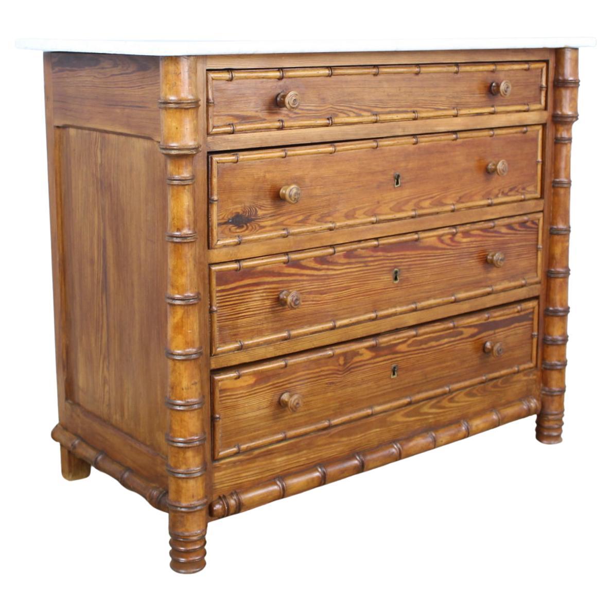 French Dresser with a Faux Marble Top For Sale at 1stDibs