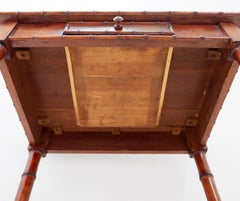 French faux bamboo desk in pine - Early 20th century