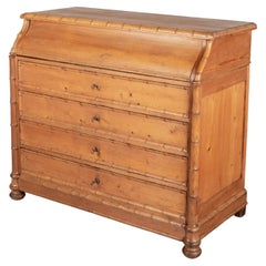 French Faux Bamboo Dresser with Marble Vanity 