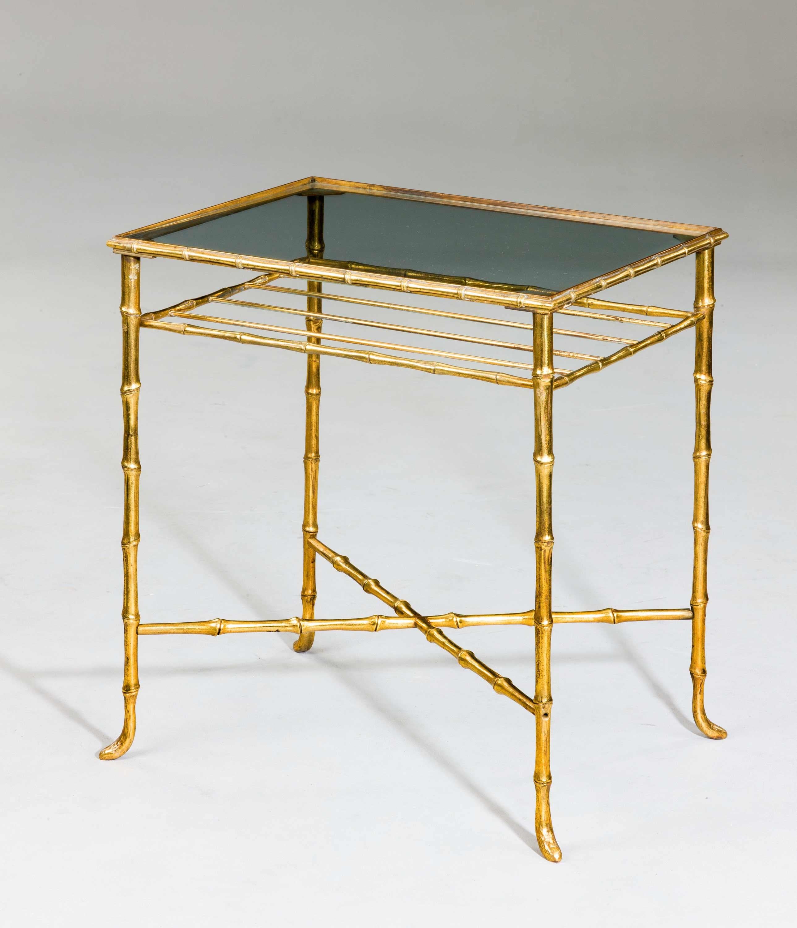 Mid-20th Century French Faux Bamboo End Table