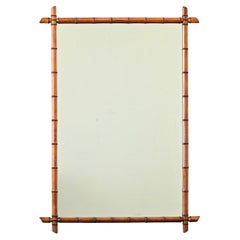 French Faux Bamboo Large Mirror