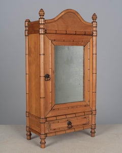 French Faux Bamboo Miniature Armoire or Doll Furniture