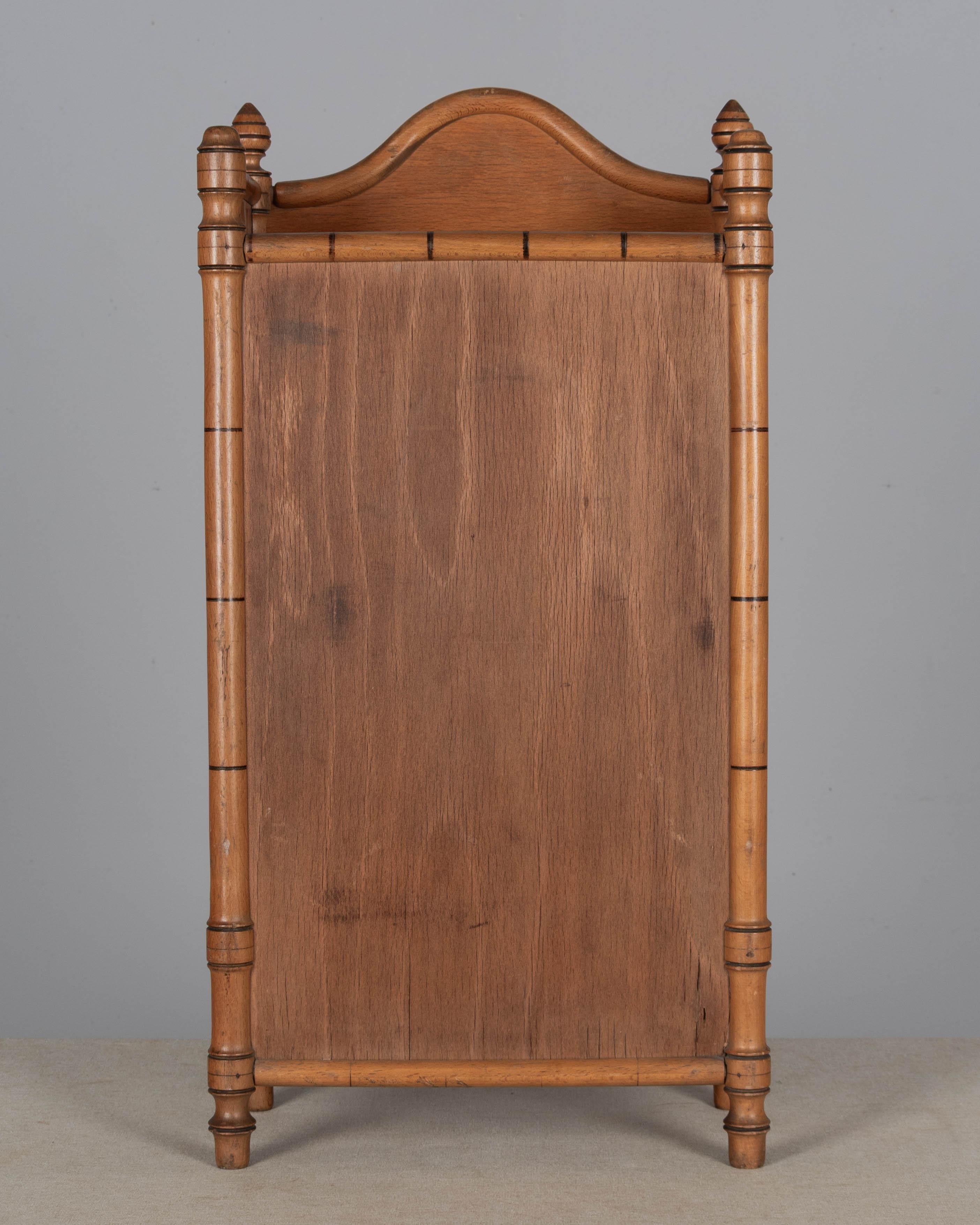 French Faux Bamboo Miniature Armoire or Doll Furniture en Bueno estado para la venta en Winter Park, FL
