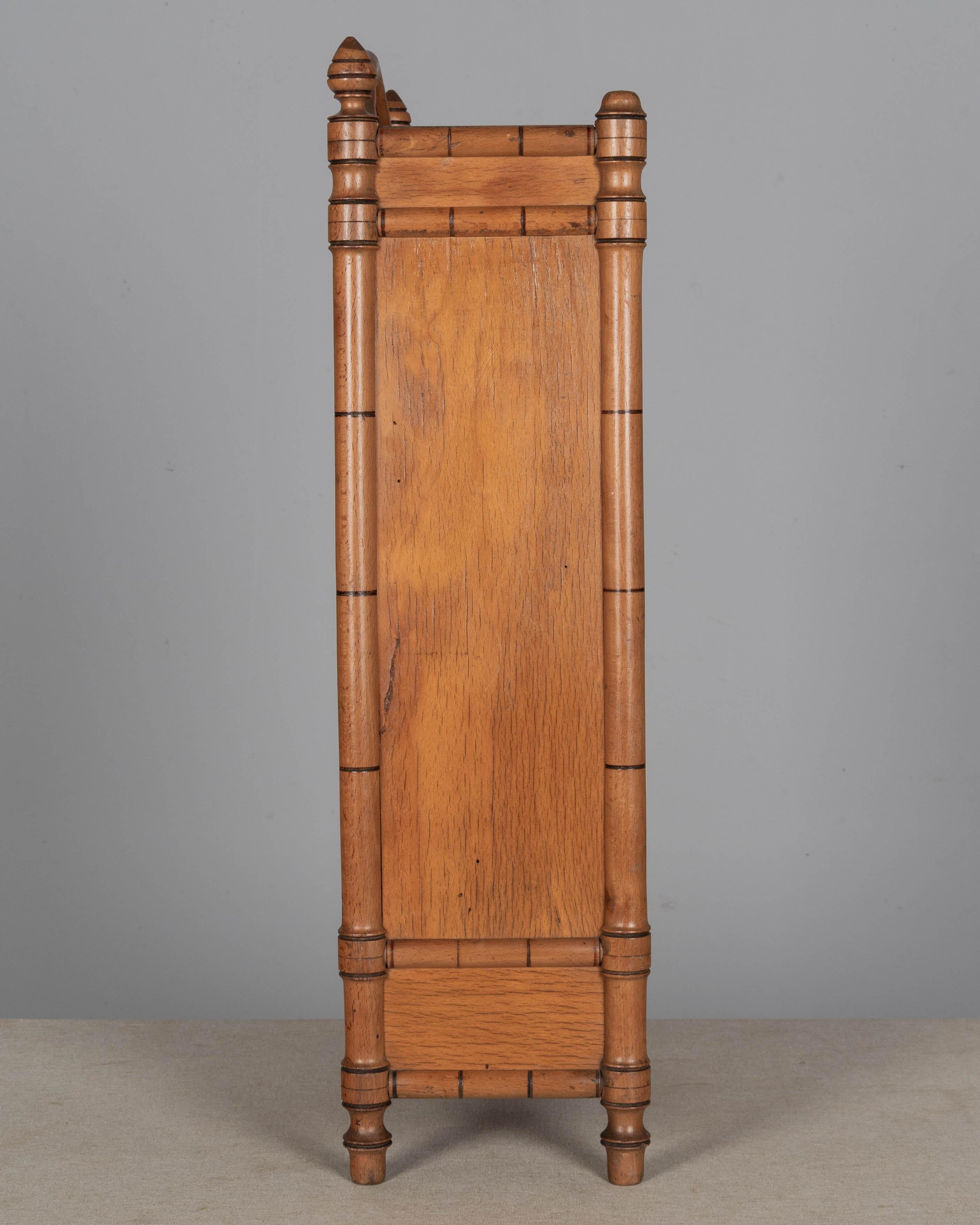 French Faux Bamboo Miniature Armoire or Doll Furniture Haya en venta