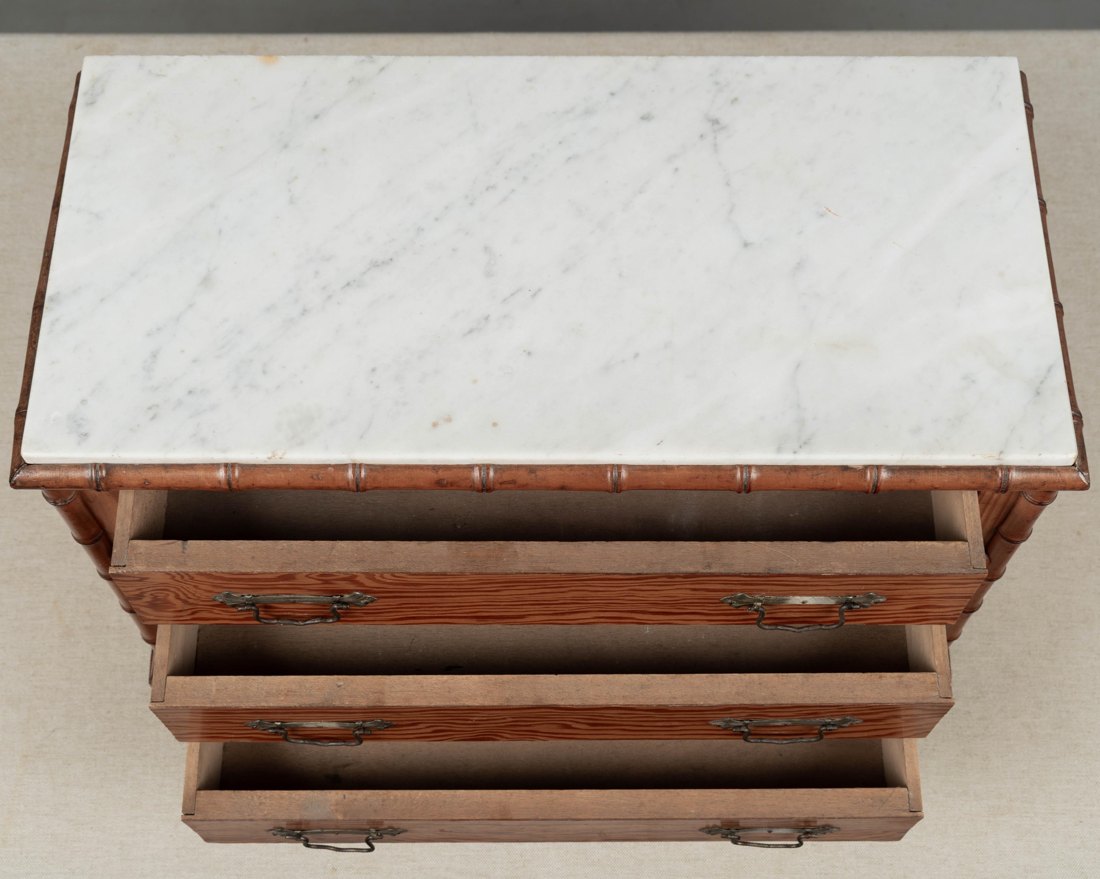 French Faux Bamboo Miniature Commode For Sale 3