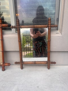 French Faux Bamboo Mirror, circa 1900