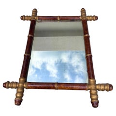 French Faux Bamboo Mirror, circa 1900