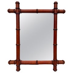 French Faux Bamboo Mirror, circa 1900