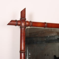 French Faux Bamboo Mirror