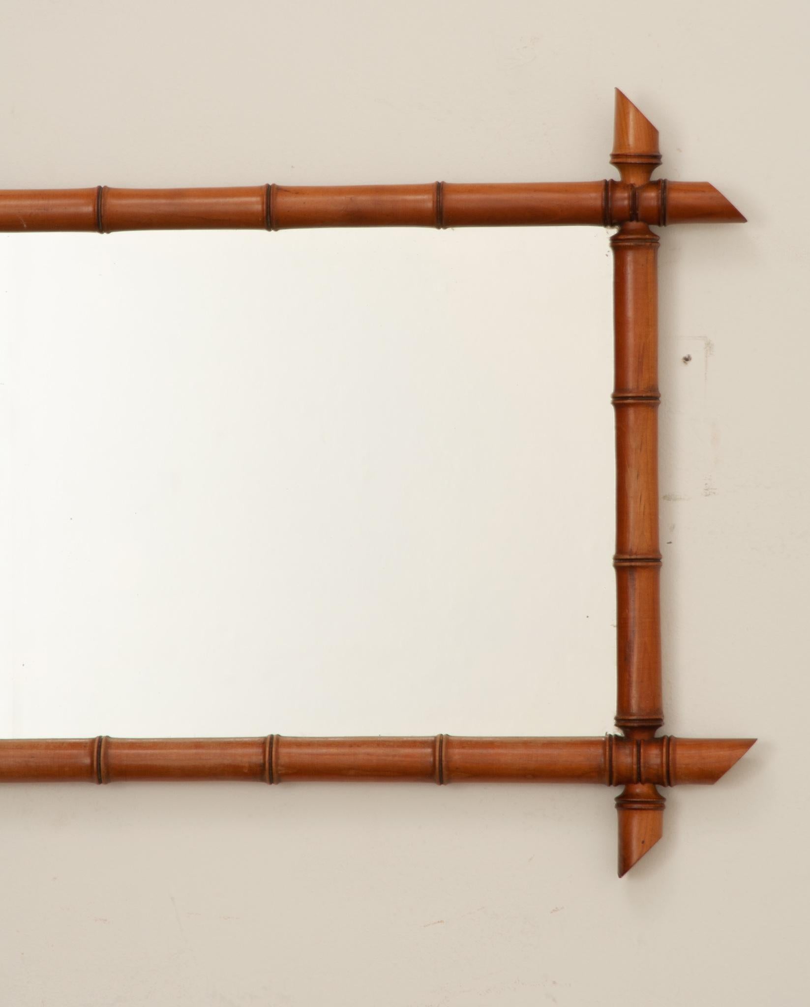 French Faux Bamboo Mirror 1