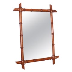 French Faux Bamboo Mirror
