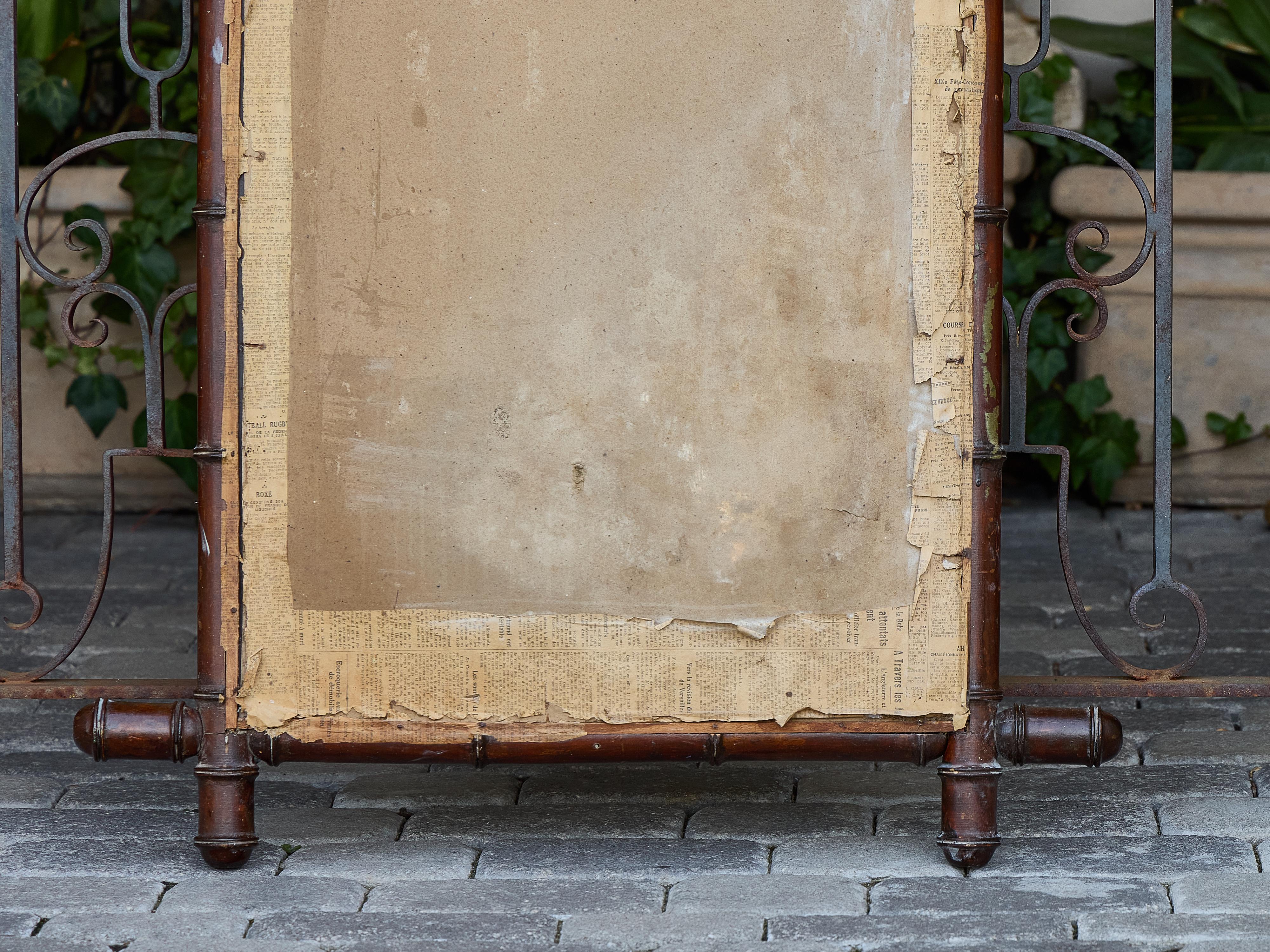 Specchio francese in finto bambù con fascino provinciale rustico, circa 1900 in vendita 2