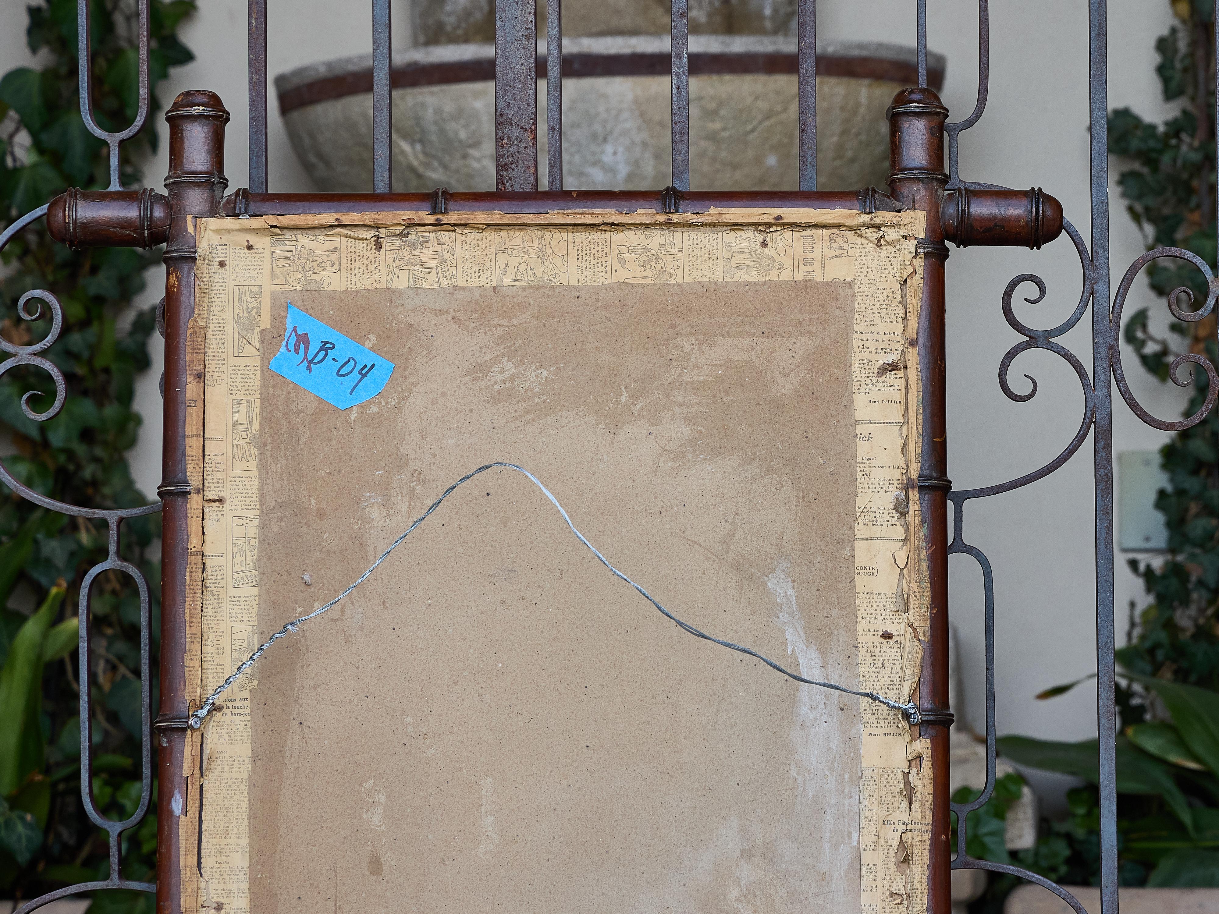 Specchio francese in finto bambù con fascino provinciale rustico, circa 1900 in vendita 5