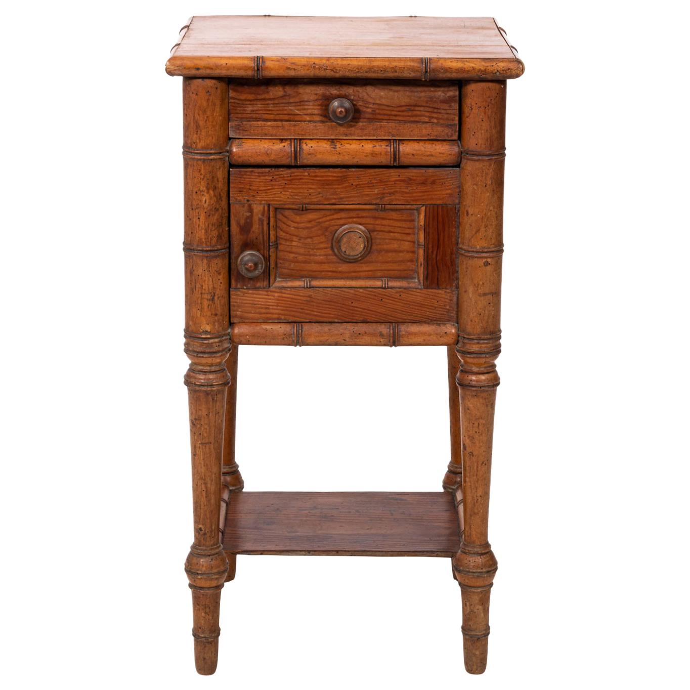 French Faux Bamboo Night Stand