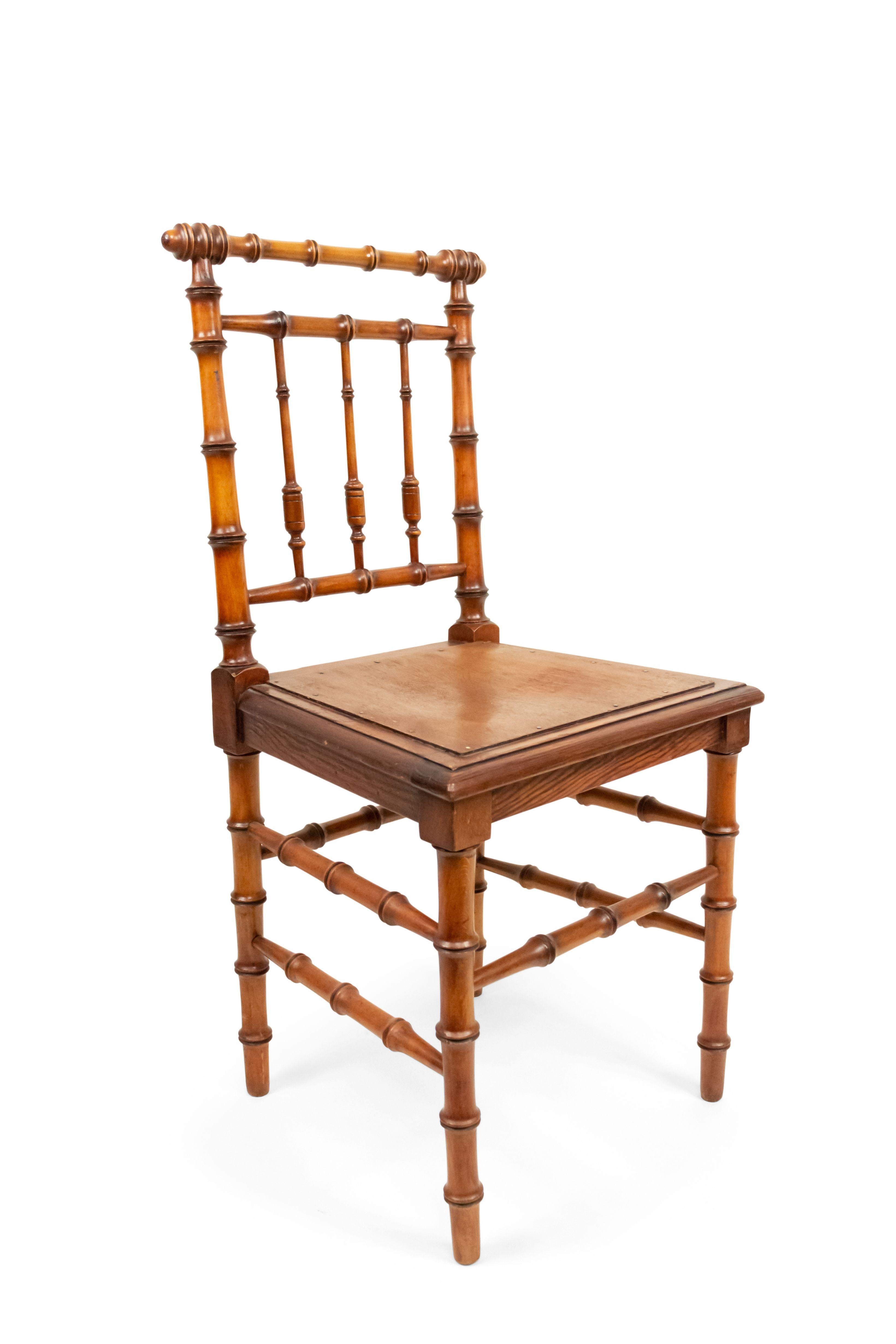  French Faux Bamboo Side Chairs For Sale 1
