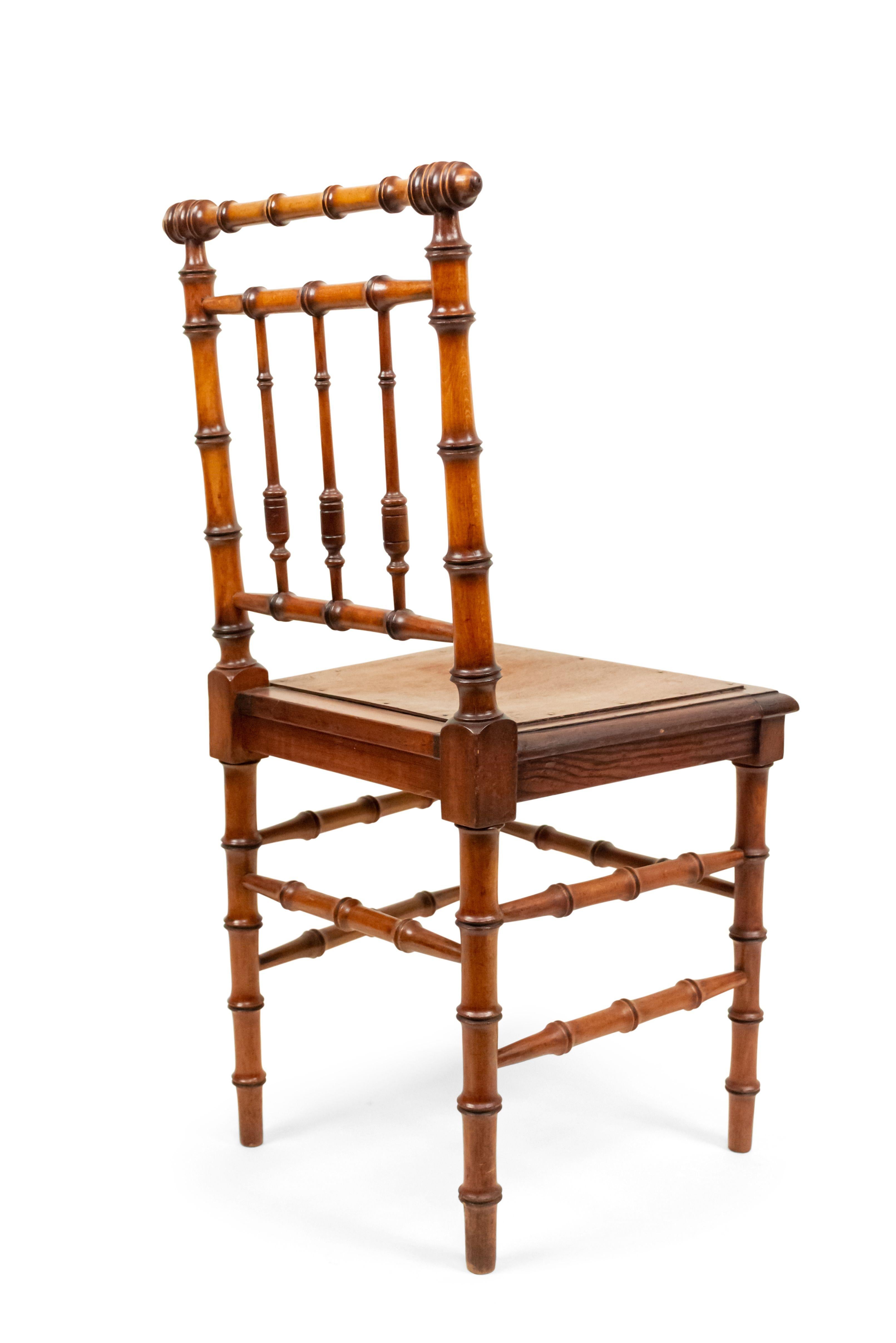  French Faux Bamboo Side Chairs For Sale 3